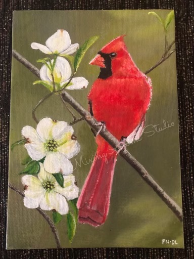 Cardinal In Dogwood