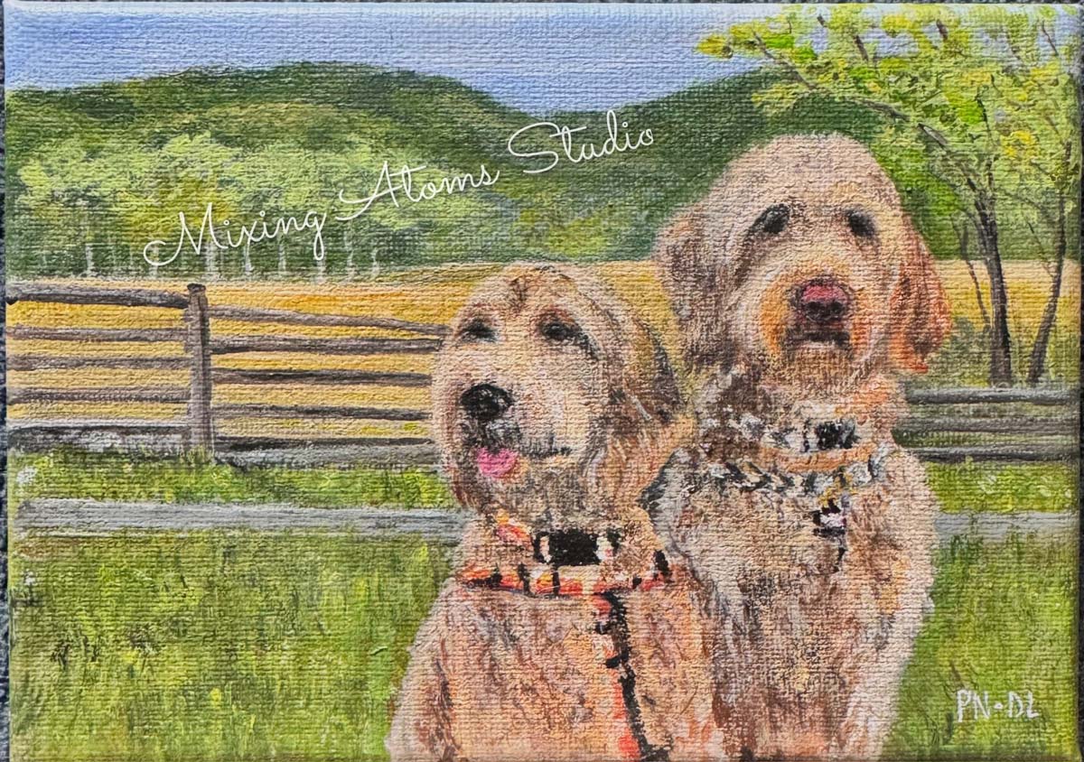portrait of two cute dogs